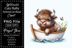 Cute Baby Animals Boat Clipart Bundle 5 - CraftNest - Digital Crafting and Art