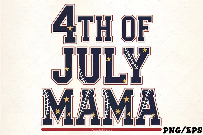 Fourth of July Baseball Mama Clipart Bundle - CraftNest - Digital Crafting and Art