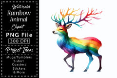 Rainbow Animals Clipart Bundle 7 - CraftNest - Digital Crafting and Art