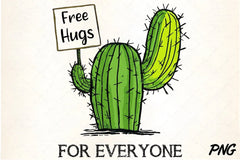 Free Hugs Cactus Clipart Bundle - CraftNest - Digital Crafting and Art