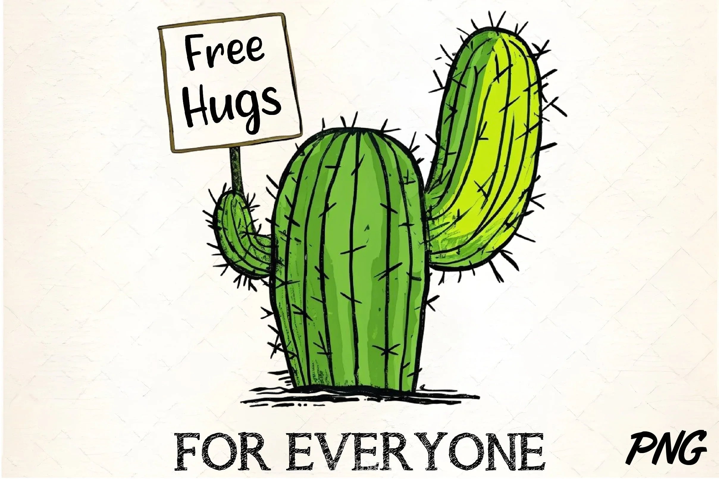 Free Hugs Cactus Clipart Bundle - CraftNest - Digital Crafting and Art