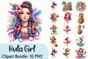 Hula Girl Clipart Bundle