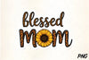 Blessed Mom Sunflower Leopard Clipart Bundle