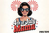 Fourth of July Retro Woman Fireworks Clipart Bundle