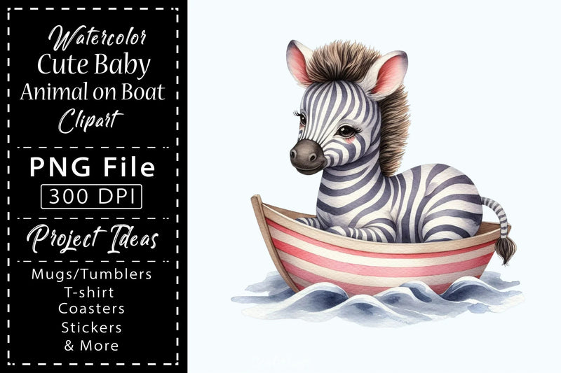 Cute Baby Animals Boat Clipart Bundle 10 - CraftNest - Digital Crafting and Art