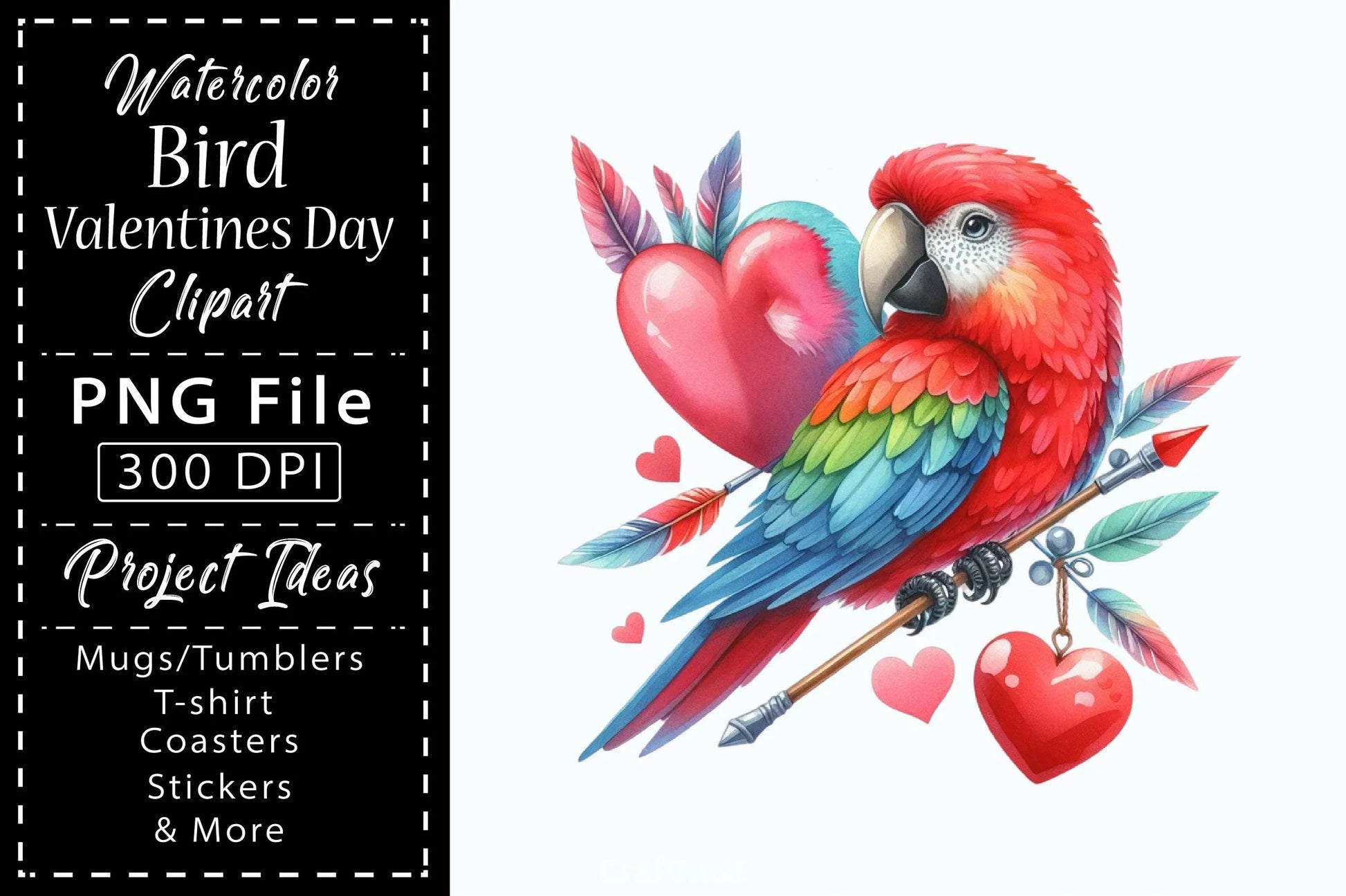 Bird Valentine's Day Clipart Bundle 1 - CraftNest - Digital Crafting and Art