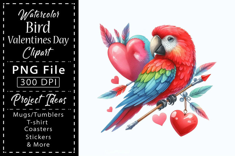 Bird Valentine's Day Clipart Bundle 1 - CraftNest - Digital Crafting and Art