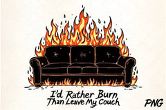 Burning Couch Fire WV Clipart Bundle - CraftNest - Digital Crafting and Art