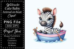 Cute Baby Animals Boat Clipart Bundle 27 - CraftNest - Digital Crafting and Art