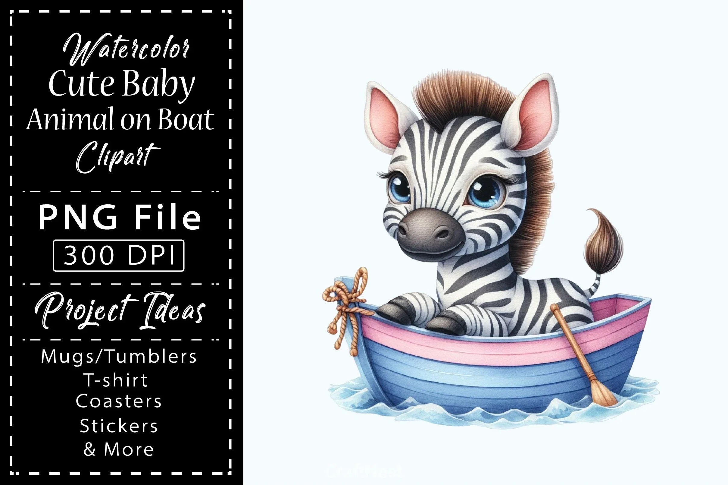 Cute Baby Animals Boat Clipart Bundle 27 - CraftNest - Digital Crafting and Art