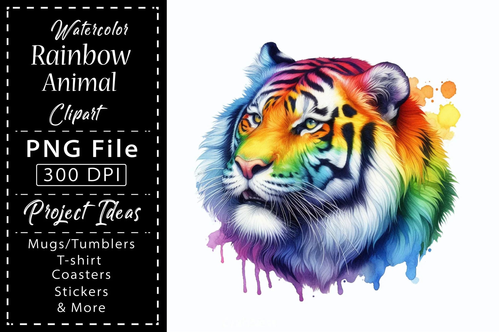 Rainbow Animals Clipart Bundle 4 - CraftNest - Digital Crafting and Art