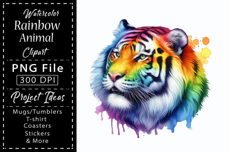 Rainbow Animals Clipart Bundle 4 - CraftNest - Digital Crafting and Art