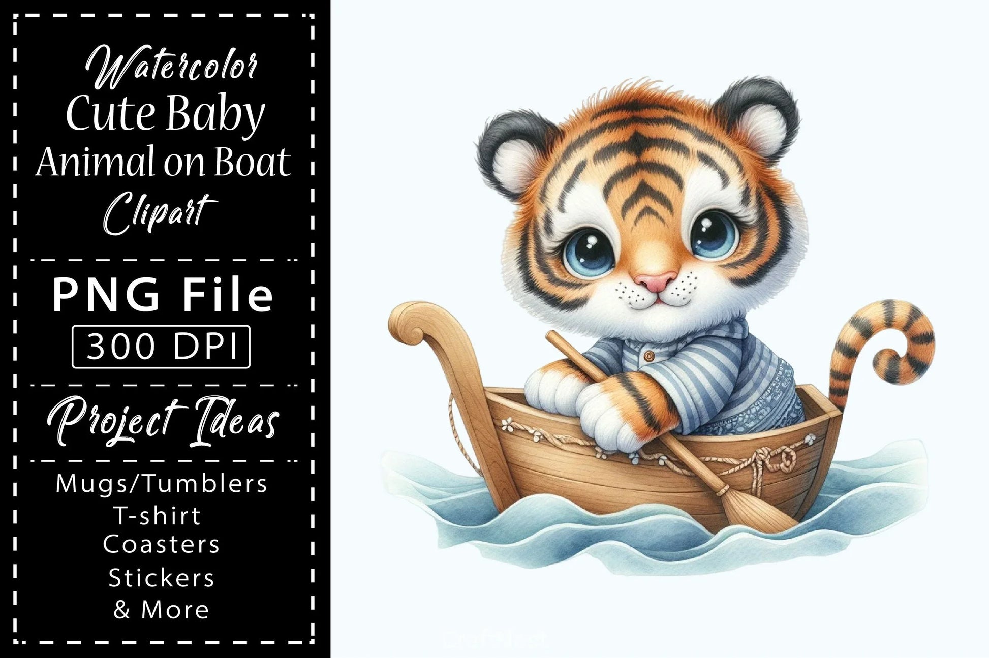 Cute Baby Animals Boat Clipart Bundle 9 - CraftNest - Digital Crafting and Art