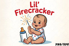 Baby Firecracker 4th of July Clipart Bundle - CraftNest - Digital Crafting and Art