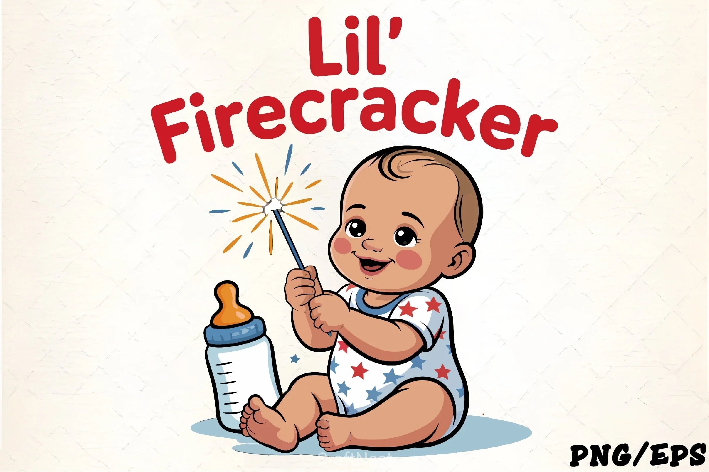 Baby Firecracker 4th of July Clipart Bundle - CraftNest - Digital Crafting and Art