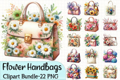 Flower Handbags Clipart Bundle - CraftNest - Digital Crafting and Art