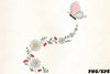 Delicate Floral & Butterfly Clipart Bundle