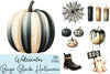 Beige & Black Halloween Clipart Bundle