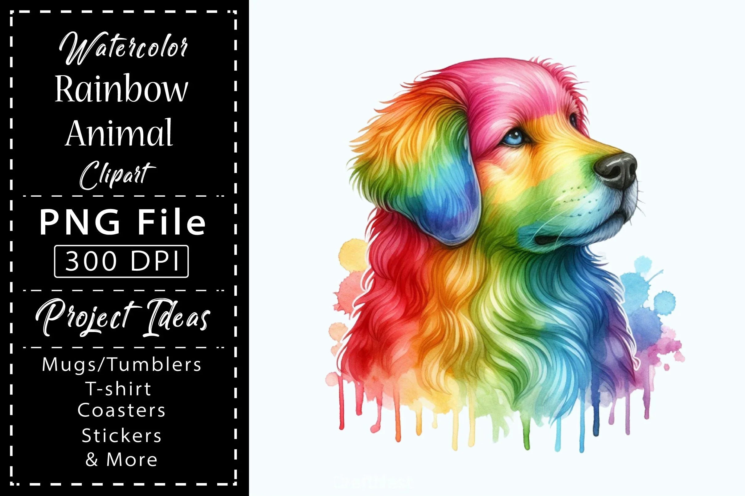 Rainbow Animals Clipart Set 3 - CraftNest - Digital Crafting and Art