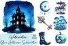 Blue Halloween Clipart Bundle