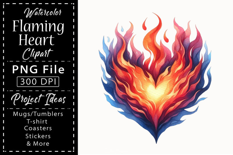 Flaming Heart Clipart Bundle 6 - CraftNest - Digital Crafting and Art