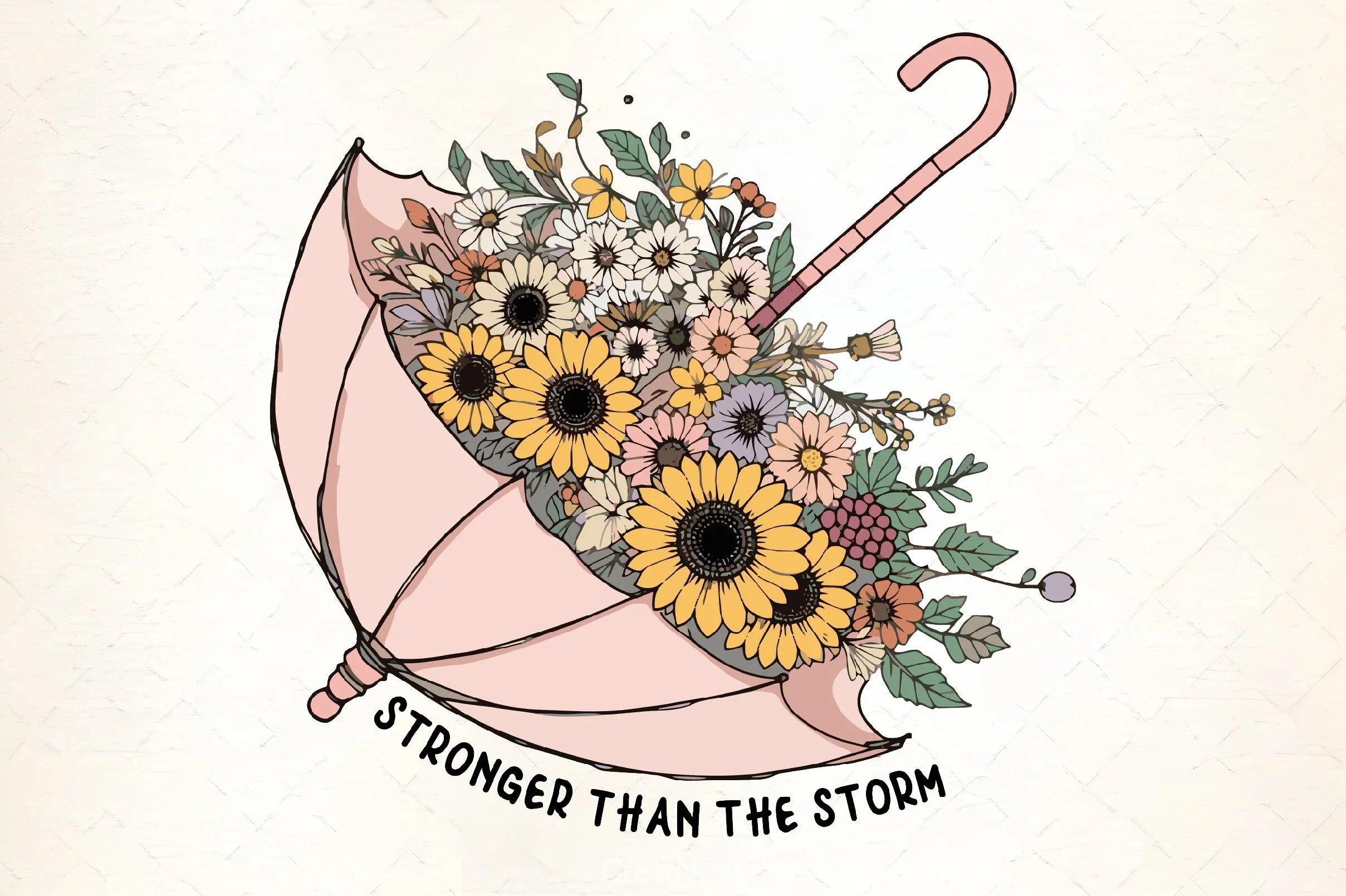 Stronger Than The Storm T-Shirt Design Bundle - CraftNest - Digital Crafting and Art