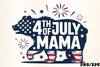Fourth of July Mama Bear Clipart Bundle