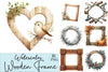 Wooden Frame Clipart Bundle