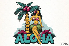 Vintage Pin Up Hula Dancer Clipart Bundle - CraftNest - Digital Crafting and Art