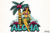Vintage Pin Up Hula Dancer Clipart Bundle