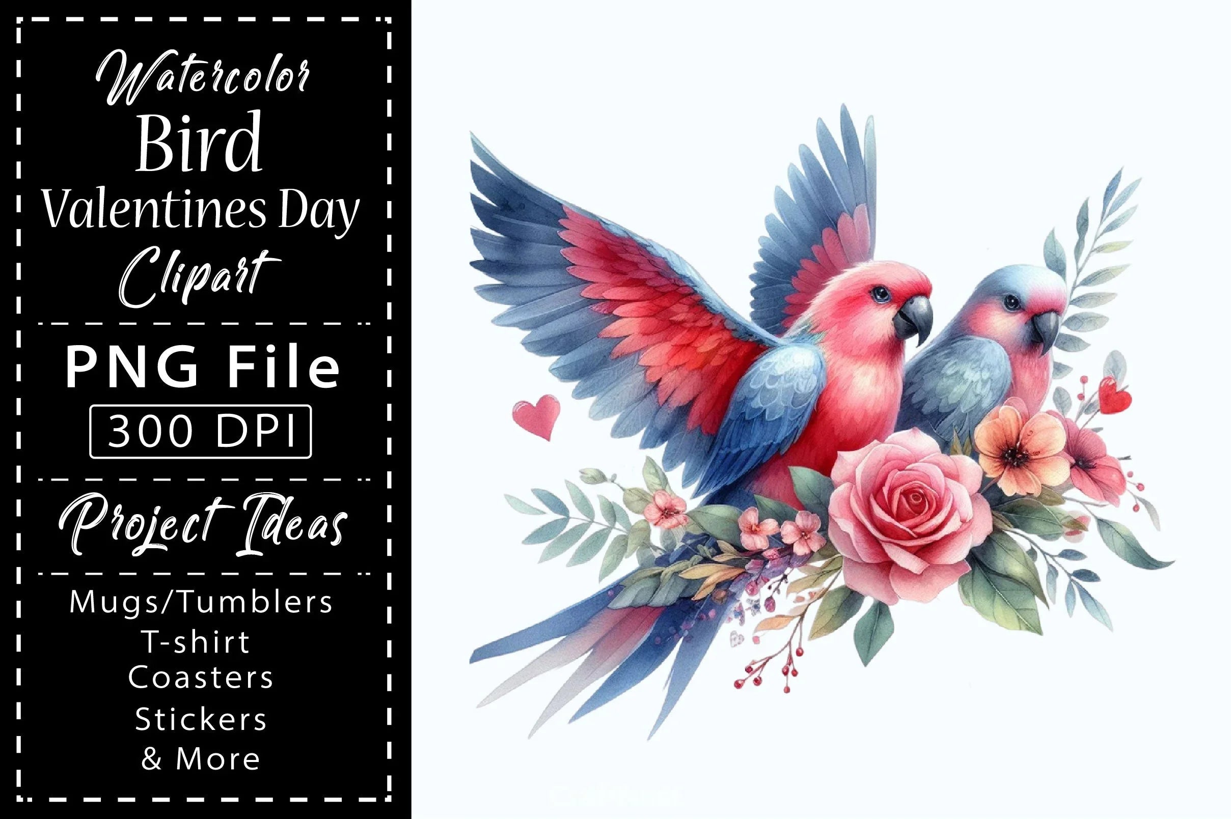 Bird Valentines Clipart Bundle - CraftNest - Digital Crafting and Art