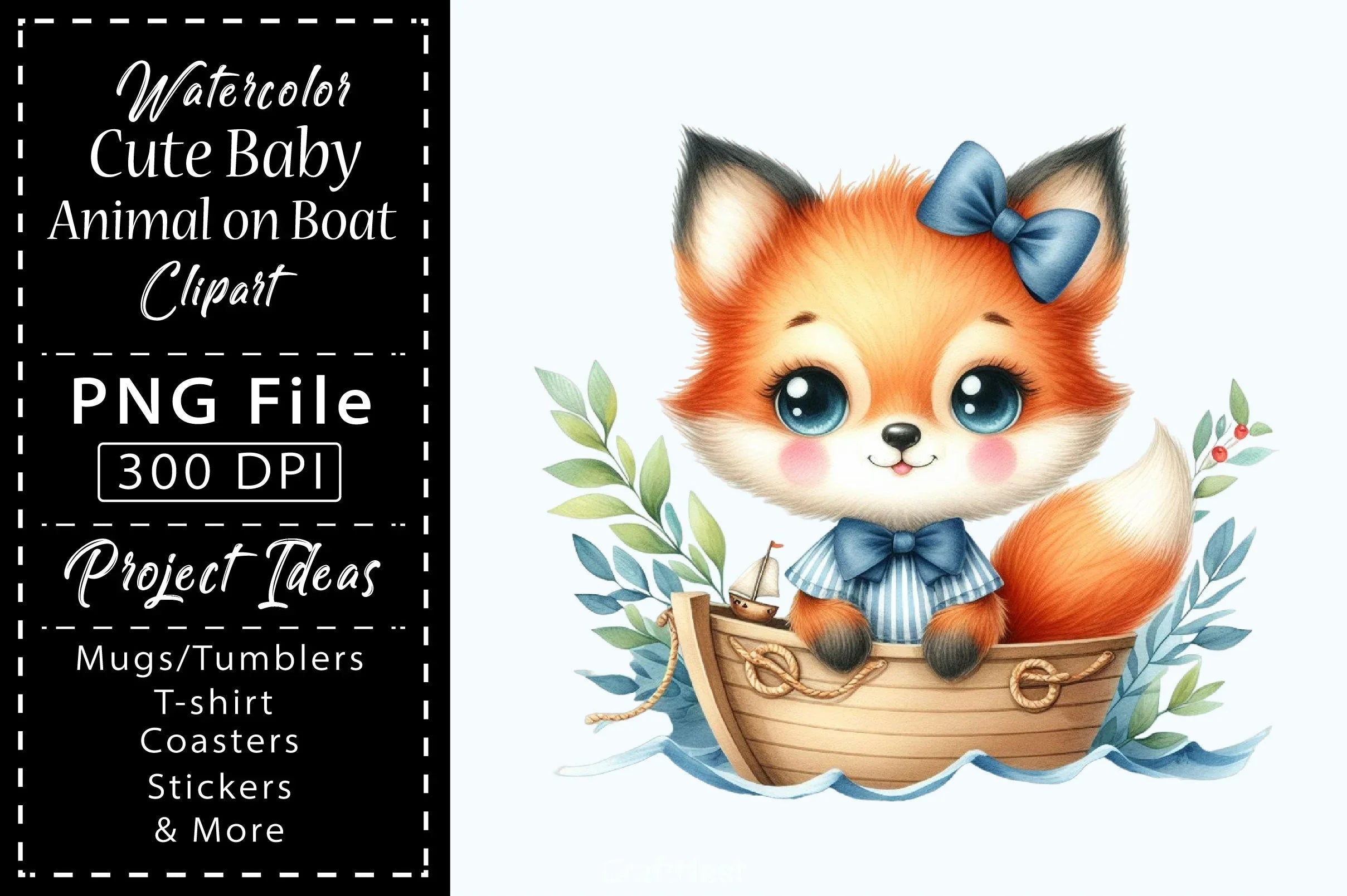 Cute Baby Animals Boat Clipart Bundle 16 - CraftNest - Digital Crafting and Art