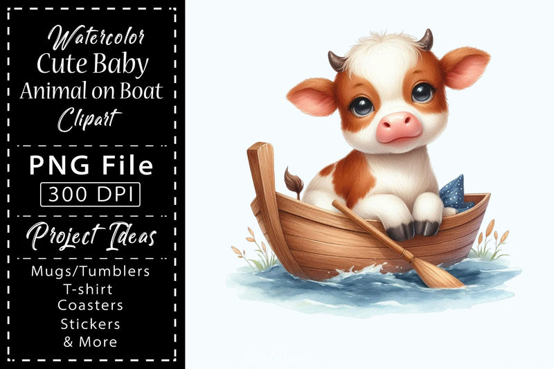 Cute Baby Animals Boat Clipart Bundle 11 - CraftNest - Digital Crafting and Art