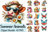 Summer Animals Clipart Bundle