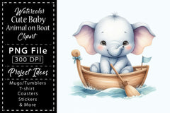 Cute Baby Animals Boat Clipart Bundle 2 - CraftNest - Digital Crafting and Art