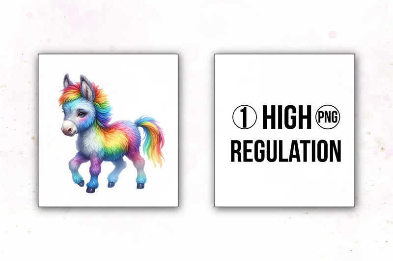 Rainbow Animals Clipart - CraftNest - Digital Crafting and Art