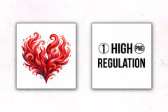 Flaming Heart Clipart Bundle 4 - CraftNest - Digital Crafting and Art