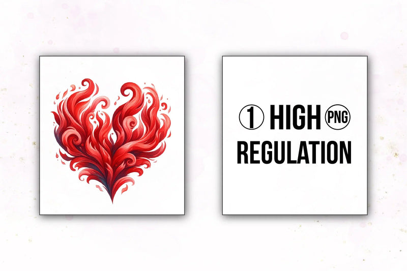 Flaming Heart Clipart Bundle 4 - CraftNest - Digital Crafting and Art