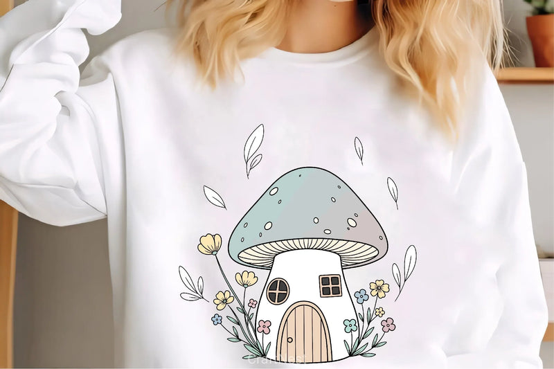 Cute Mushroom House Clipart Bundle - CraftNest - Digital Crafting and Art