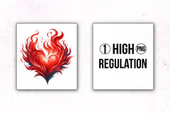 Flaming Heart Clipart Bundle 13 - CraftNest - Digital Crafting and Art