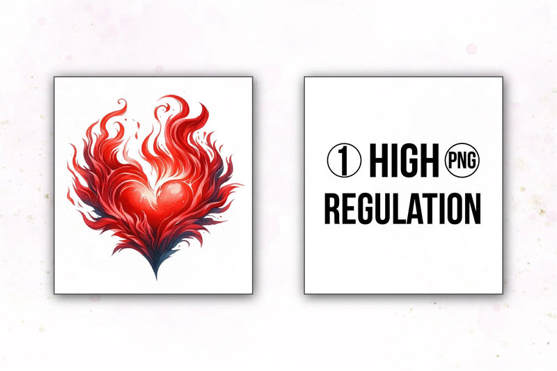 Flaming Heart Clipart Bundle 13 - CraftNest - Digital Crafting and Art