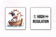 Cute Baby Animals Boat Clipart Bundle 24 - CraftNest - Digital Crafting and Art