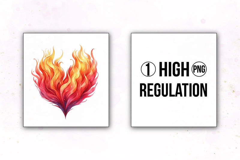 Flaming Heart Clipart Bundle - CraftNest - Digital Crafting and Art