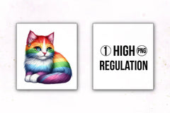 Rainbow Animals Clipart Set 6 - CraftNest - Digital Crafting and Art