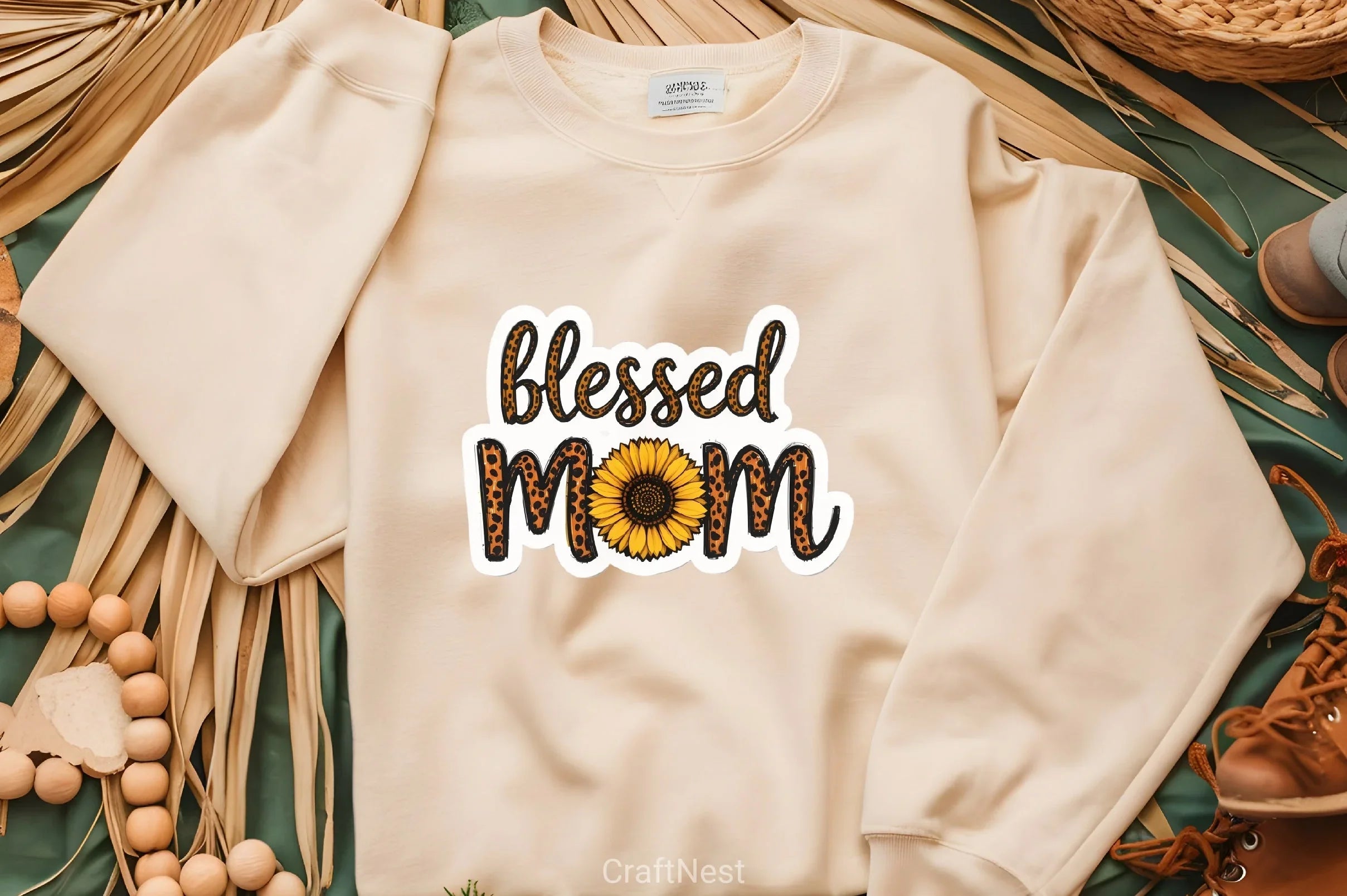 Blessed Mom Sunflower Leopard Clipart Bundle - CraftNest - Digital Crafting and Art