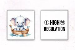 Cute Baby Animals Boat Clipart Bundle 2 - CraftNest - Digital Crafting and Art