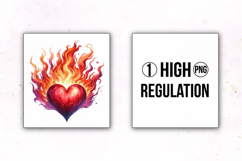 Flaming Heart Clipart Bundle 14 - CraftNest - Digital Crafting and Art