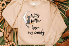 Witch Cat Halloween Clipart Bundle - CraftNest - Digital Crafting and Art