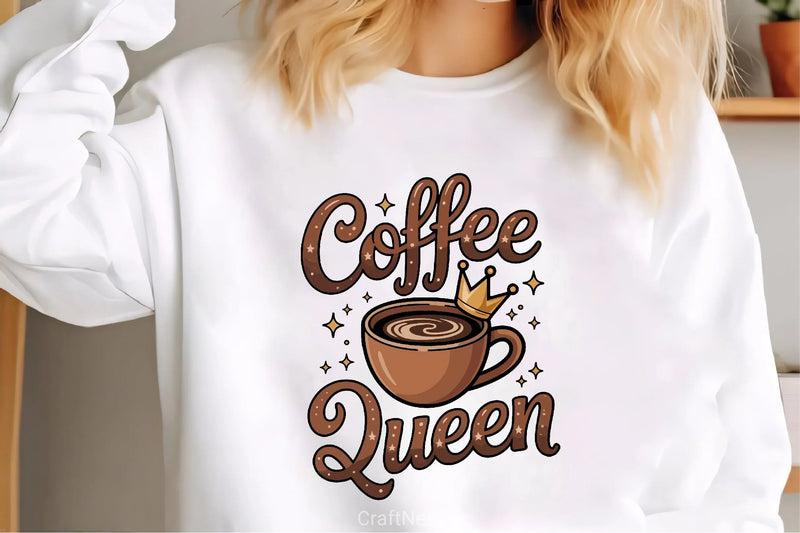Coffee Queen Crown Mug Clipart Bundle - CraftNest - Digital Crafting and Art