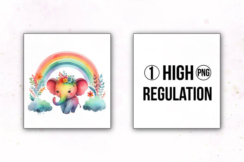 Rainbow Animals Clipart Bundle 10 - CraftNest - Digital Crafting and Art